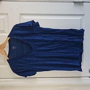 Gap Linen V-Neck Tee Blue M